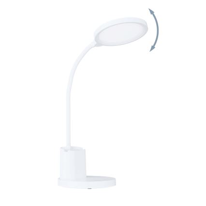 Eglo - LED Stmievateľná stolná lampa LED/2,1W/5V 1500 mAh biela