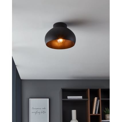 Eglo - Stropné svietidlo 1xE27/40W/230V čierna