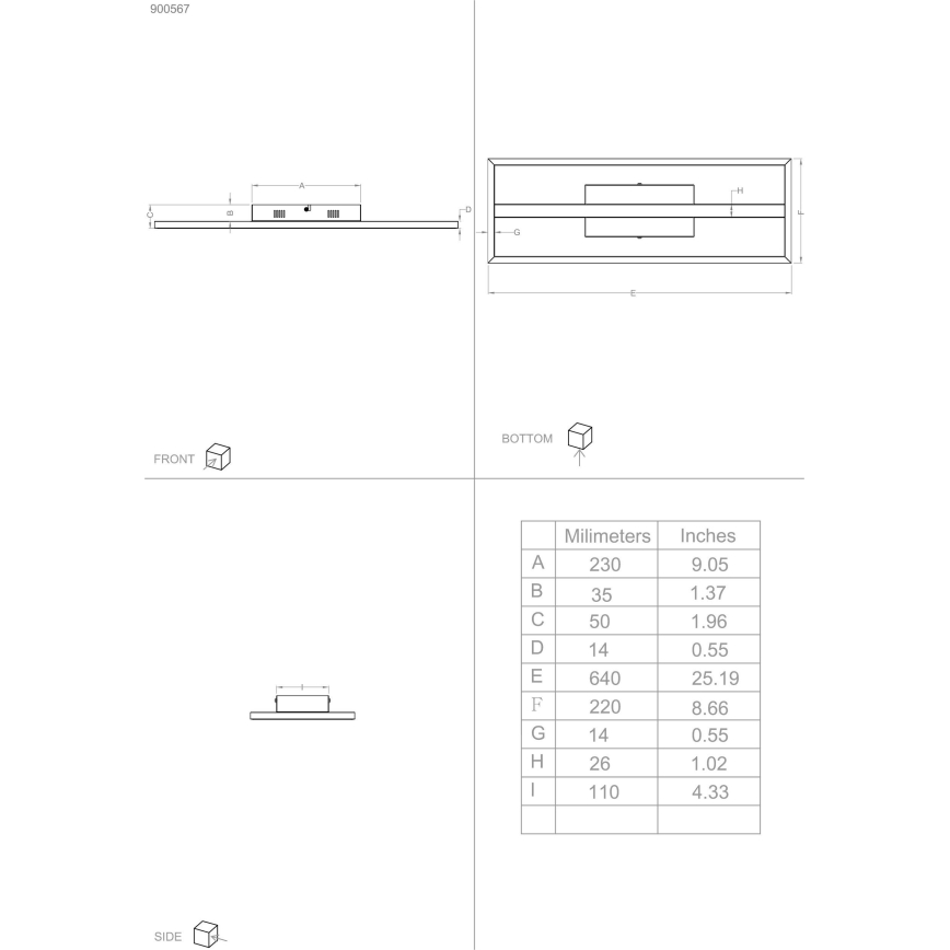 Eglo - LED RGBW Stmievateľné stropné svietidlo LED/21W/230V 3000-6500K