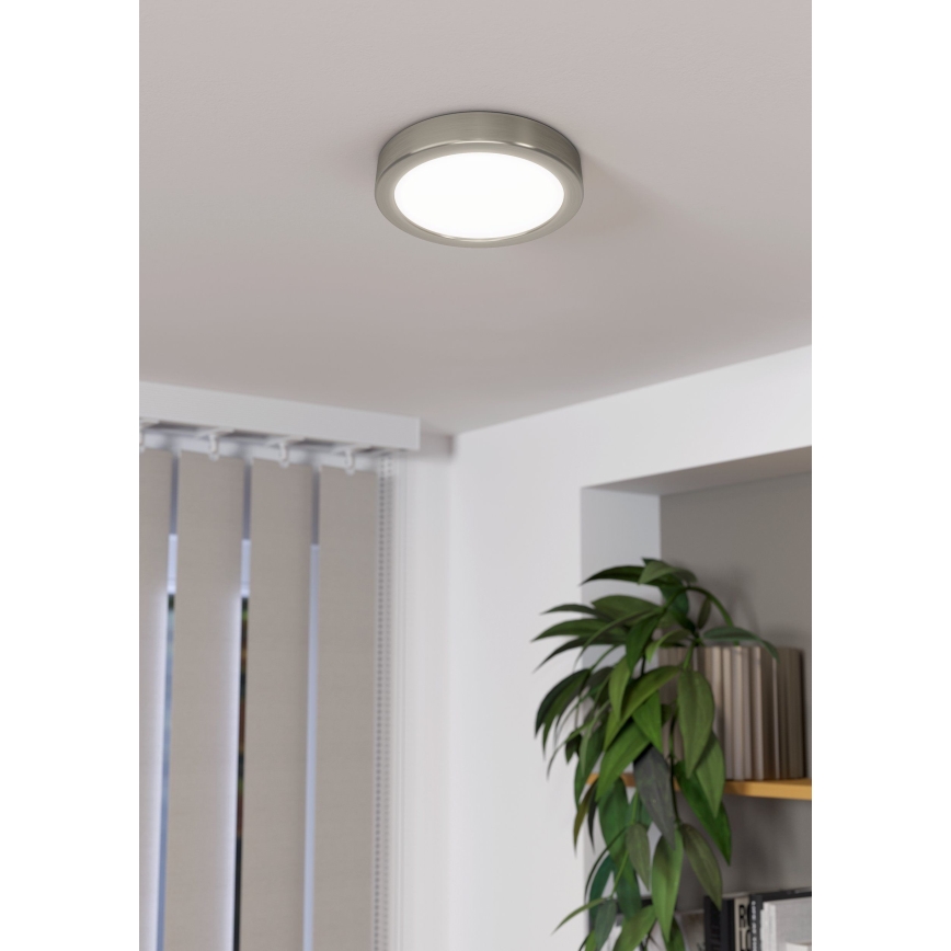 Eglo - stmievateľné LED stropné svietidlo LED/11W/230V matný chróm priemer 16 cm