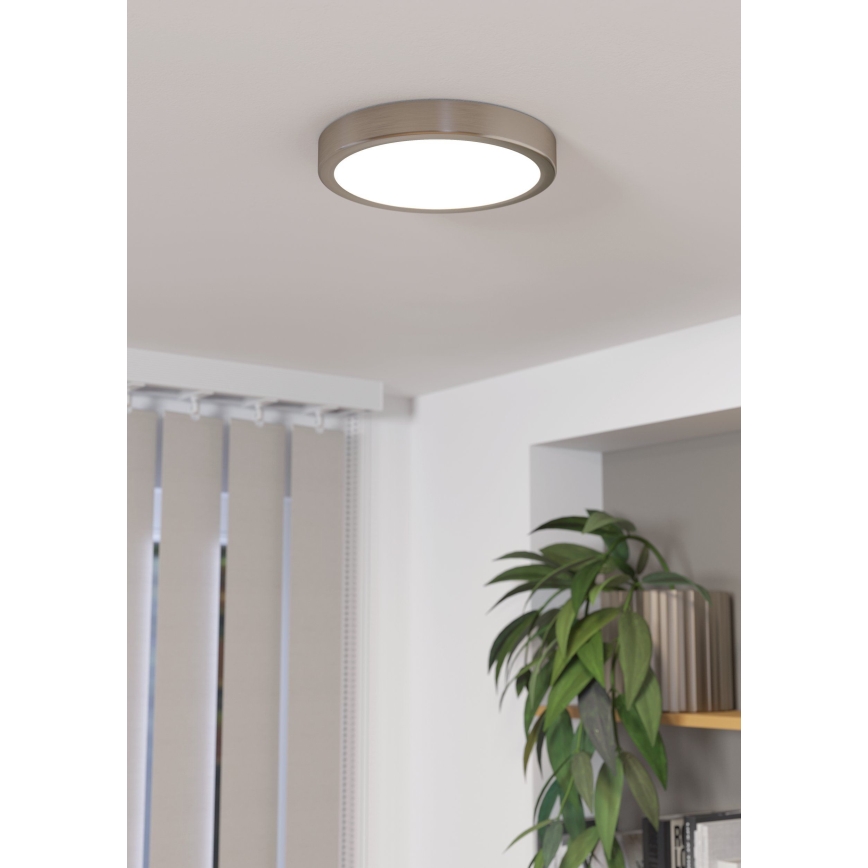Eglo - LED Stmievateľné stropné svietidlo LED/17W/230V matný chróm