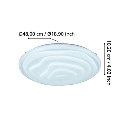 Eglo - LED Stmievateľné stropné svietidlo LED/20,8W/230V 3000-6500K + diaľkové ovládanie