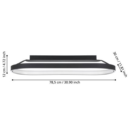 Eglo - LED Stmievateľné stropné svietidlo LED/27W/230V