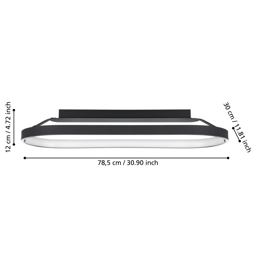 Eglo - LED Stmievateľné stropné svietidlo LED/27W/230V