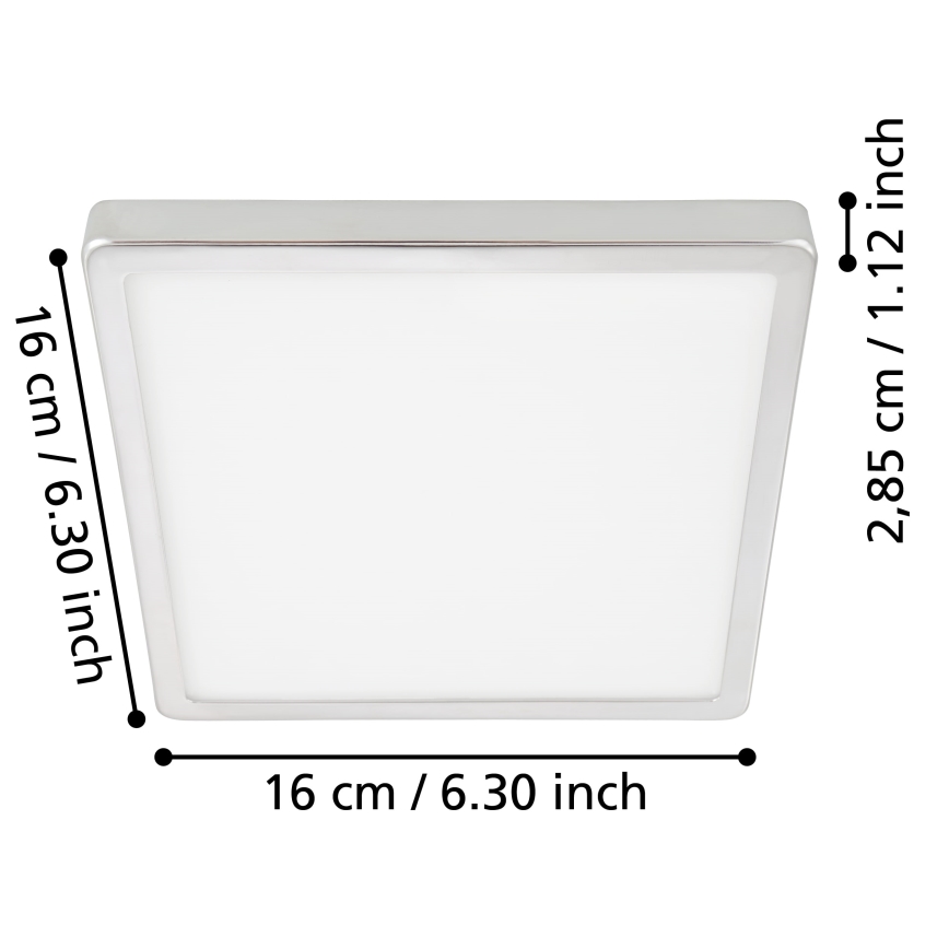 Eglo - LED Kúpeľňové stropné svietidlo LED/11W/230V IP44 lesklý chróm