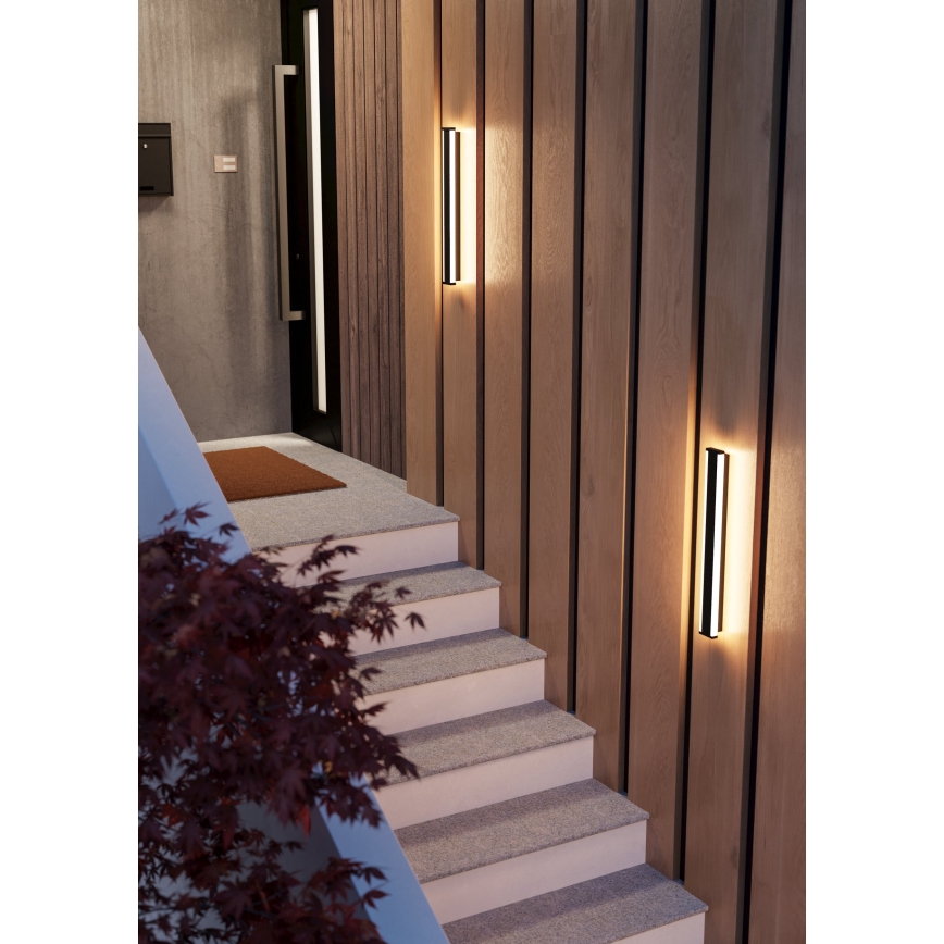 Eglo - LED Vonkajšie nástenné svietidlo 2xLED/7W/230V 3000K IP55 čierna