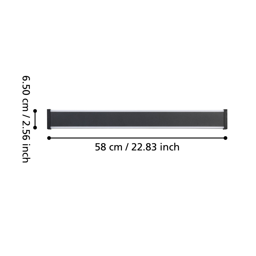 Eglo - LED Vonkajšie nástenné svietidlo 2xLED/7W/230V 3000K IP55 čierna