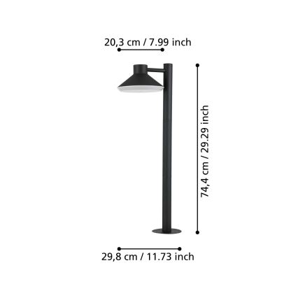 Eglo - LED Vonkajšia lampa 1xGU10/4,6W/230V IP44