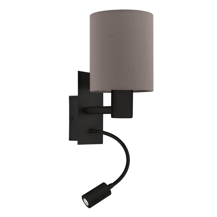 Eglo - LED Flexibilné svietidlo 1xE27/40W/230V + LED/3,8W hnedá