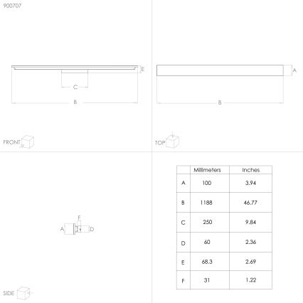 Eglo - LED Stropné svietidlo LED/20,5W/230V 4000K 118,7 cm