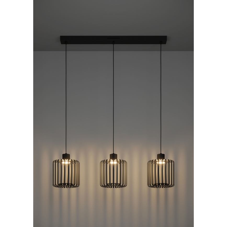 Eglo - LED RGBW Stmievateľný luster na lanku 3xLED/3,7W/230V 2700-6500K