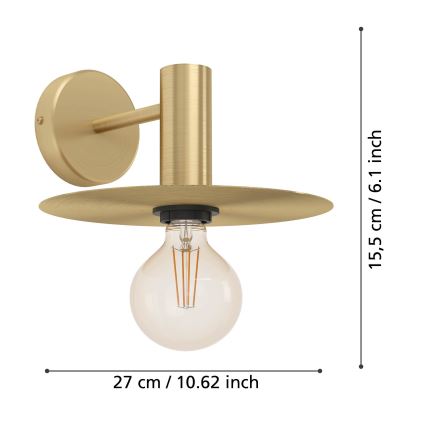 Eglo - Nástenné svietidlo 1xE27/40W/230V