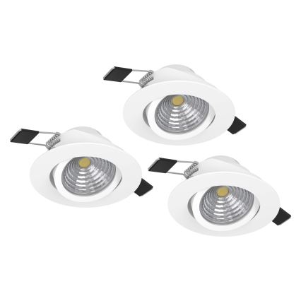 Eglo - SADA 3xLED Stmievateľné svietidlo 3xLED/6W/230V biela