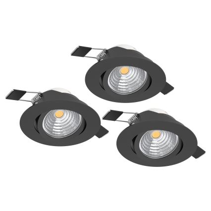 Eglo - SADA 3x LED Stmievateľné podhľadové svietidlo SALICETO LED/6W/230V