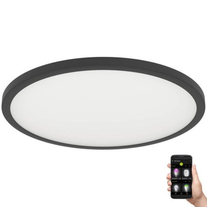 Eglo - LED Stmievateľné stropné svietidlo LED/41W/230V pr. 60 cm čierna