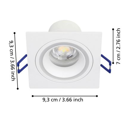 Eglo - LED RGBW Stmievateľné podhľadové svietidlo LED/4,7W/230V biela