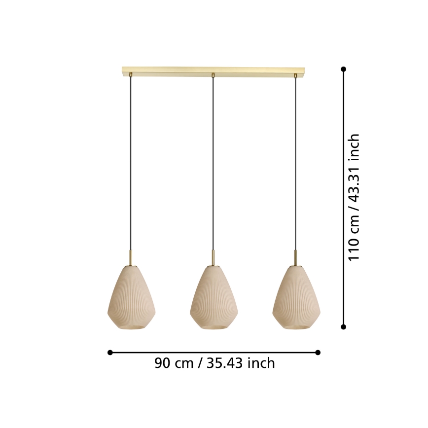 Eglo - Luster na lanku 3xE27/40W/230V