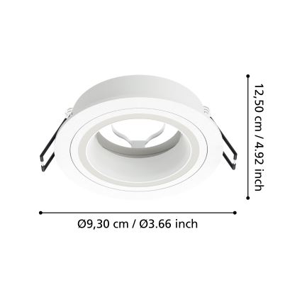 Eglo - Podhľadové svietidlo 1xGU10/35W/230V biela
