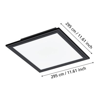 Eglo - LED Stropné svietidlo LED/14W/230V 30x30 cm čierna