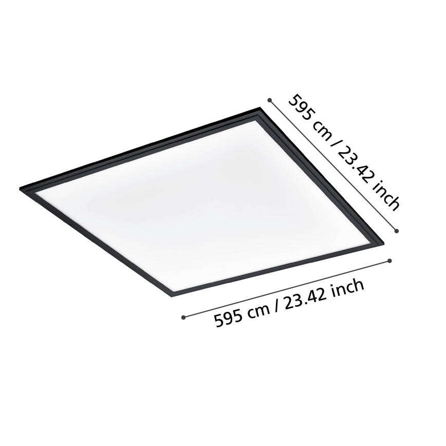 Eglo - LED Stropné svietidlo LED/33W/230V 60x60 cm čierna