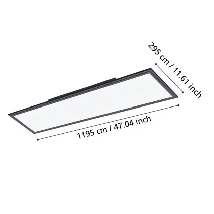 Eglo - LED Stropné svietidlo LED/33W/230V 120x30 cm čierna