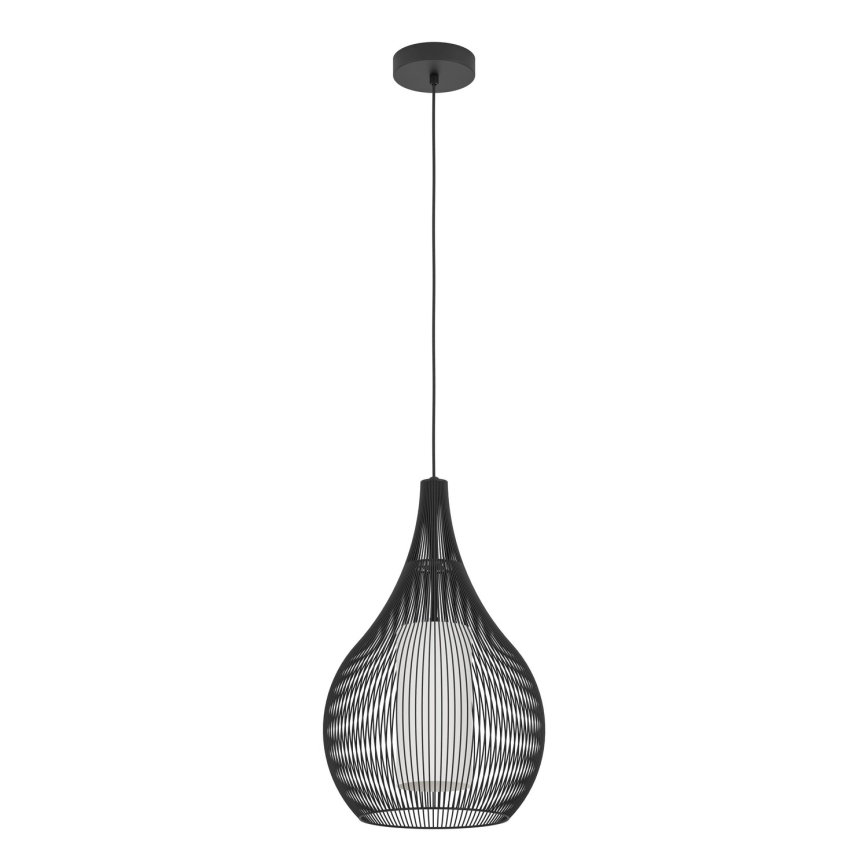 Eglo - Luster na lanku 1xE27/40W/230V čierna