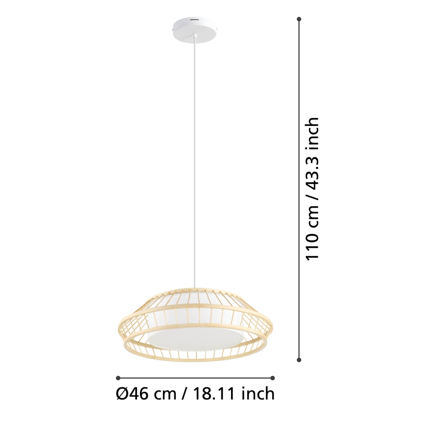 Eglo - LED RGBW Stmievateľný luster na lanku LED/22W/230V 2700-6500K