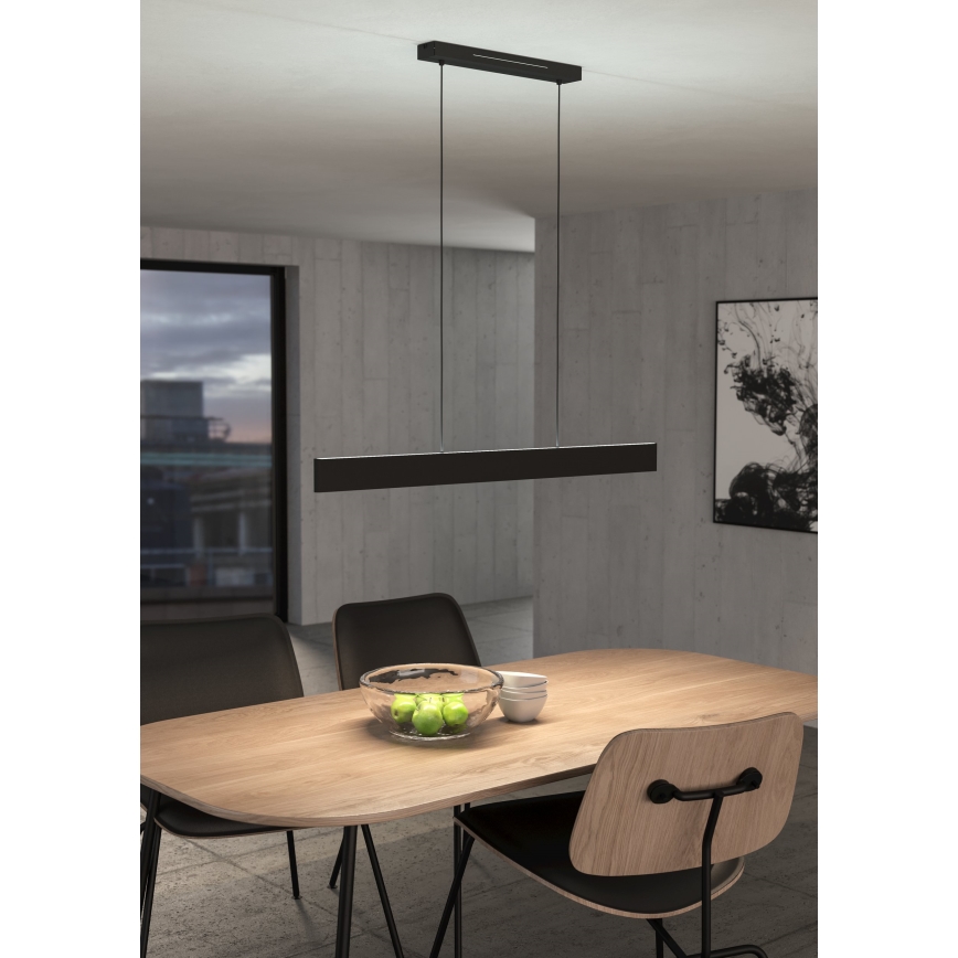 Eglo - LED RGBW Stmievateľný luster na lanku LED/38W/230V 2700-6500K čierna