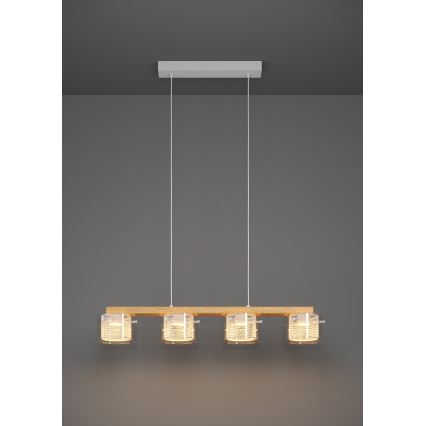 Eglo - LED RGBW Stmievateľný luster na lanku 4xLED/3,7W/230V 2700-6500K