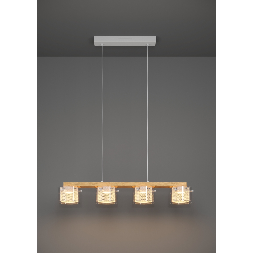 Eglo - LED RGBW Stmievateľný luster na lanku 4xLED/3,7W/230V 2700-6500K