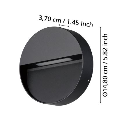 Eglo - LED Vonkajšie nástenné svietidlo LED/4,8W/230V IP65