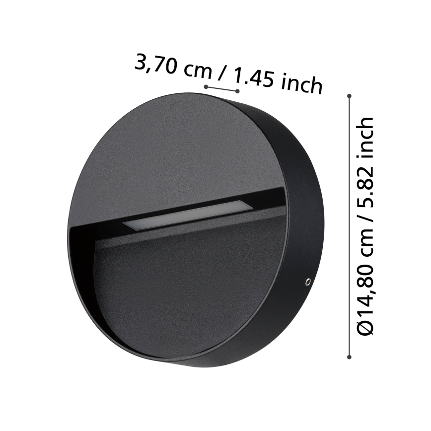 Eglo - LED Vonkajšie nástenné svietidlo LED/4,8W/230V IP65
