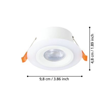 Eglo - Sada 3× LED podhľadové svietidlo LED/4,8W/230V biele