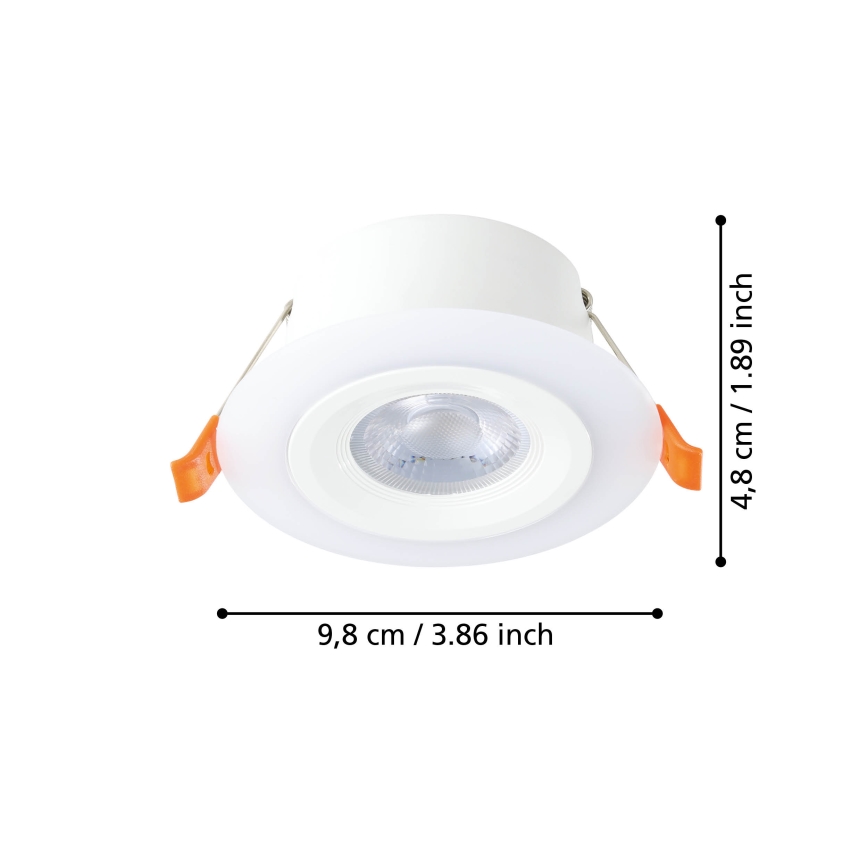 Eglo - Sada 3× LED podhľadové svietidlo LED/4,8W/230V biele