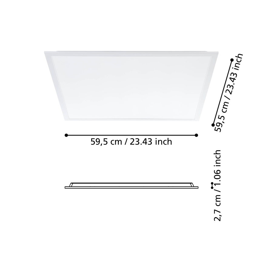 Eglo - LED Prisadený panel LED/34,5W/230V 60x60 cm