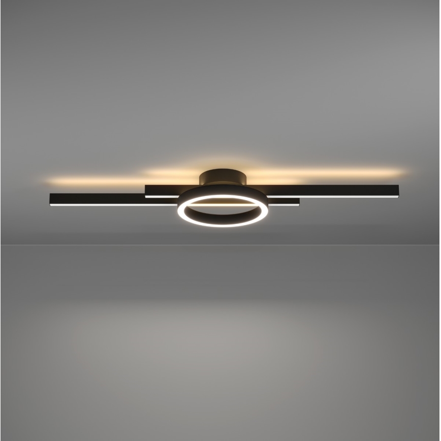Eglo - LED RGBW Stmievateľné stropné svietidlo LED/23,5W/230V 2700-6500K čierna + diaľkové ovládanie