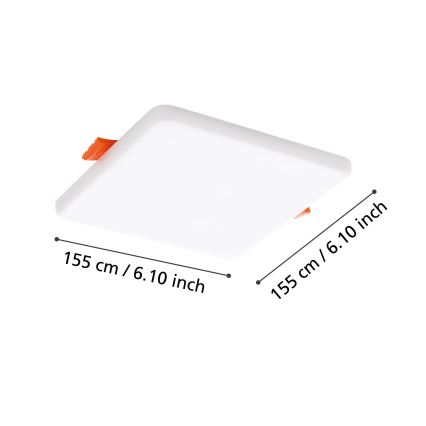 Eglo - LED Kúpeľňové stropné svietidlo LED/11,5W/230V 15,5x15,5 cm IP65