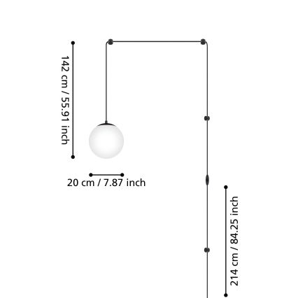 Eglo - Luster na lanku 1xE27/40W/230V