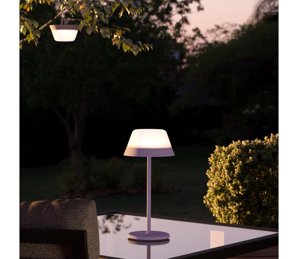 Eglo 900979-LED RGBW Stmievateľná vonkajšia lampa MEGGIANO 1,5W/5V IP54 fialová 