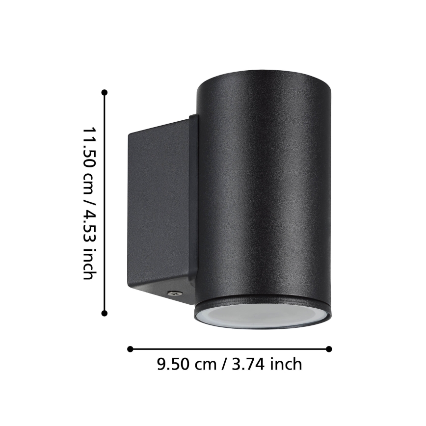 Eglo - LED Vonkajšie nástenné svietidlo 1xGU10/2,8W/230V IP44