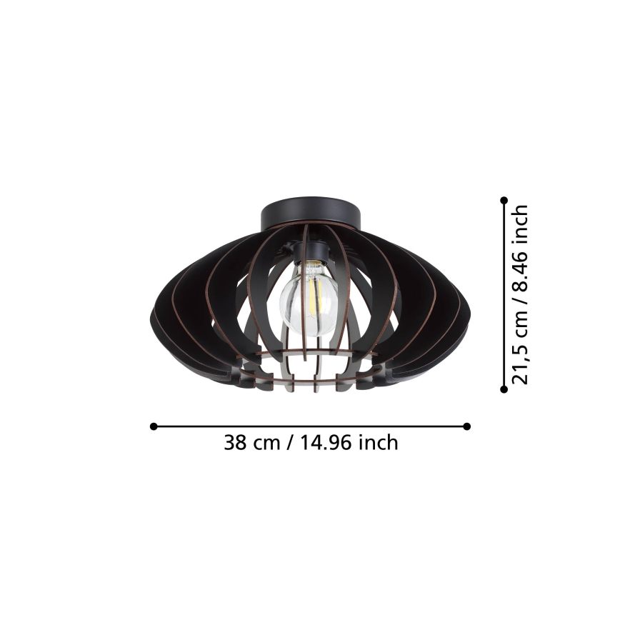 Eglo - Stropné svietidlo 1xE27/40W/230V pr. 38 cm čierna
