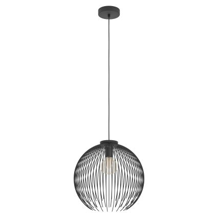 Eglo - Luster na lanku 1xE27/40W/230V čierna