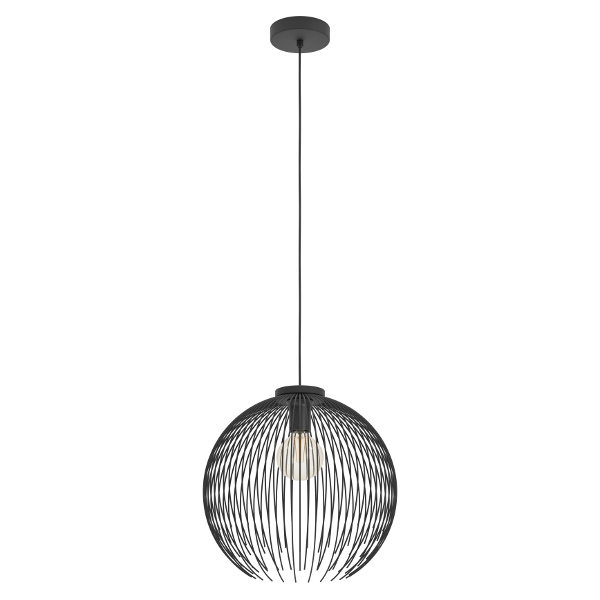 Eglo - Luster na lanku 1xE27/40W/230V čierna
