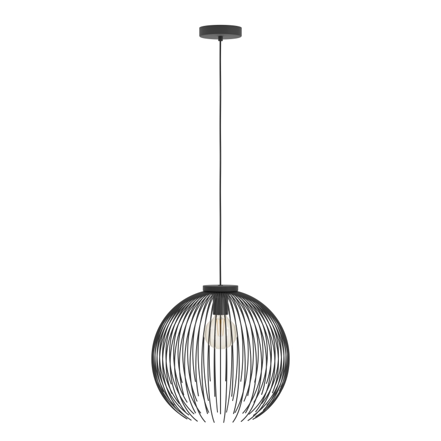 Eglo - Luster na lanku 1xE27/40W/230V čierna