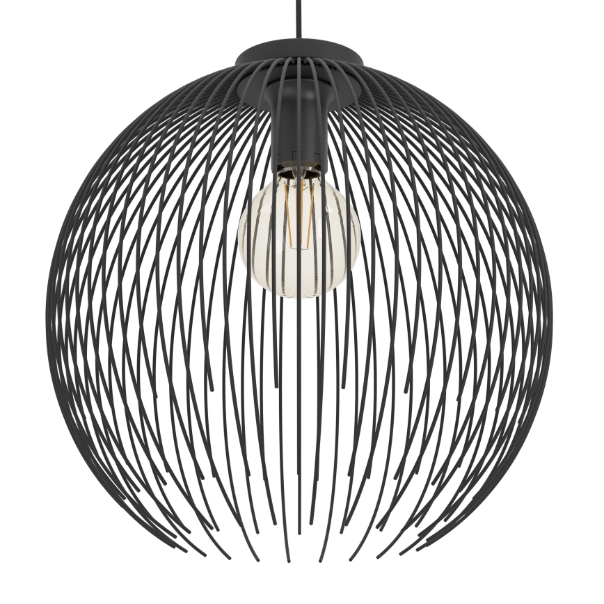 Eglo - Luster na lanku 1xE27/40W/230V čierna