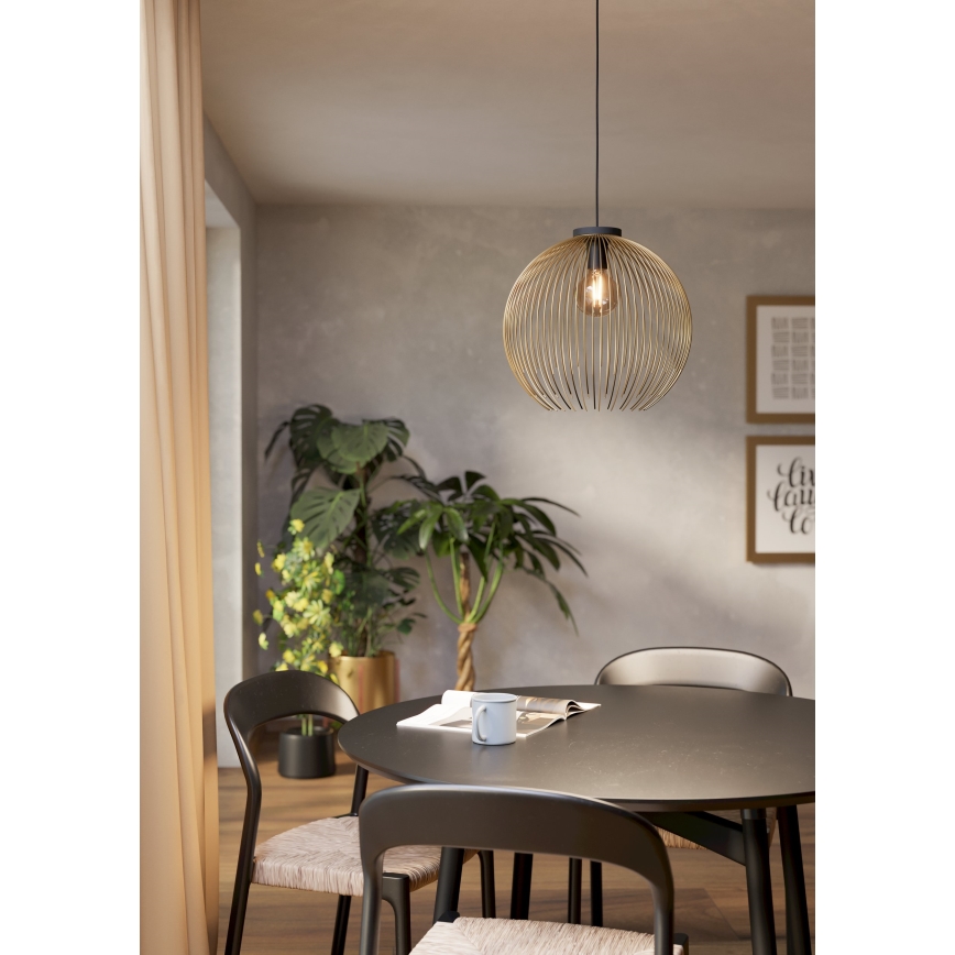 Eglo - Luster na lanku 1xE27/40W/230V zlatá