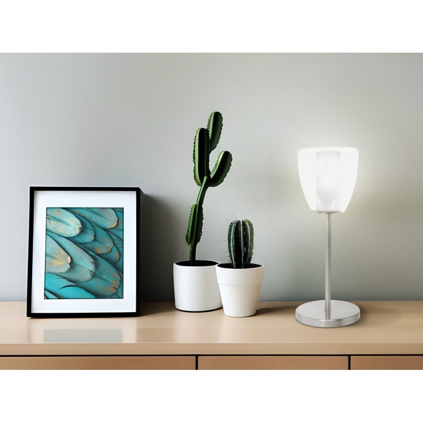 EGLO 90101 - Stolová lampa OLBIA 1xG9/9W matný chróm