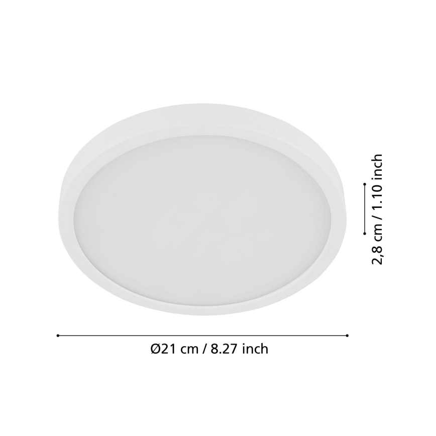 Eglo - LED Stropné svietidlo so senzorom FUEVA LED/17W/230V 3000K ø  21cm