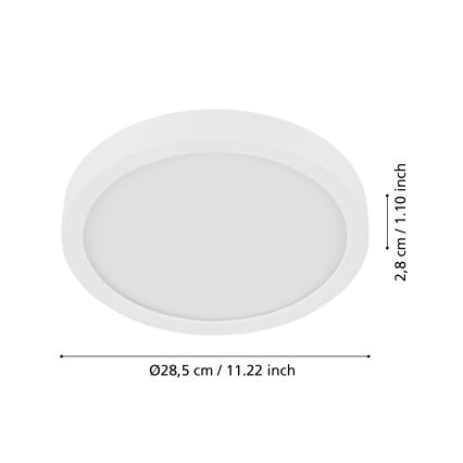Eglo - LED Stropné svietidlo so senzorom FUEVA LED/17W/230V 3000K ø 28,5 cm
