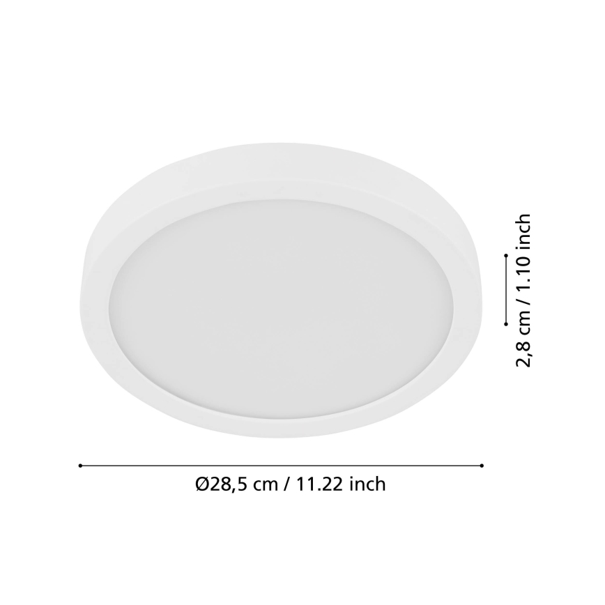 Eglo - LED Stropné svietidlo so senzorom FUEVA LED/17W/230V 3000K ø 28,5 cm